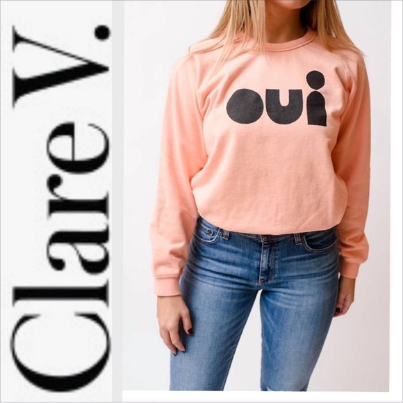 Clare V Oui Graphic Sweatshirt - S - Picture 1 of 7